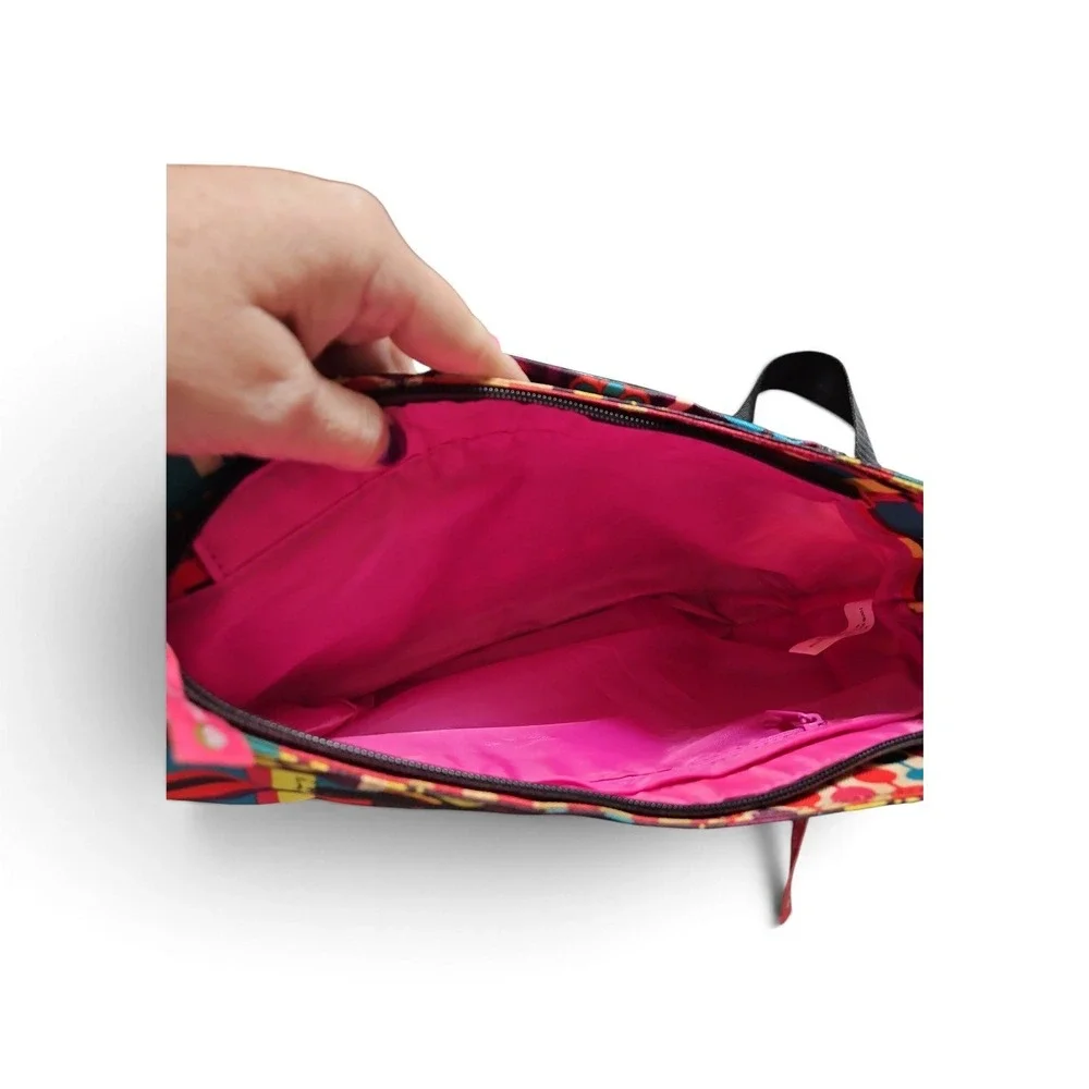 Lily Bloom Crossbody Bag Multi Color Floral Patchwork Recycled Fabric Messenger